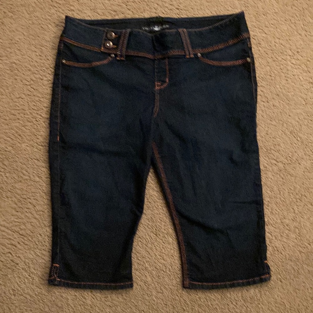 Source of Wisdom (torrid) dark wash crop jeans